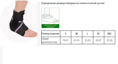Окружность голеностопного