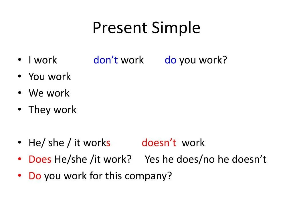 Simply works. Works презент Симпл. Work в презент Симпл. Грамматика present simple. You work present simple.