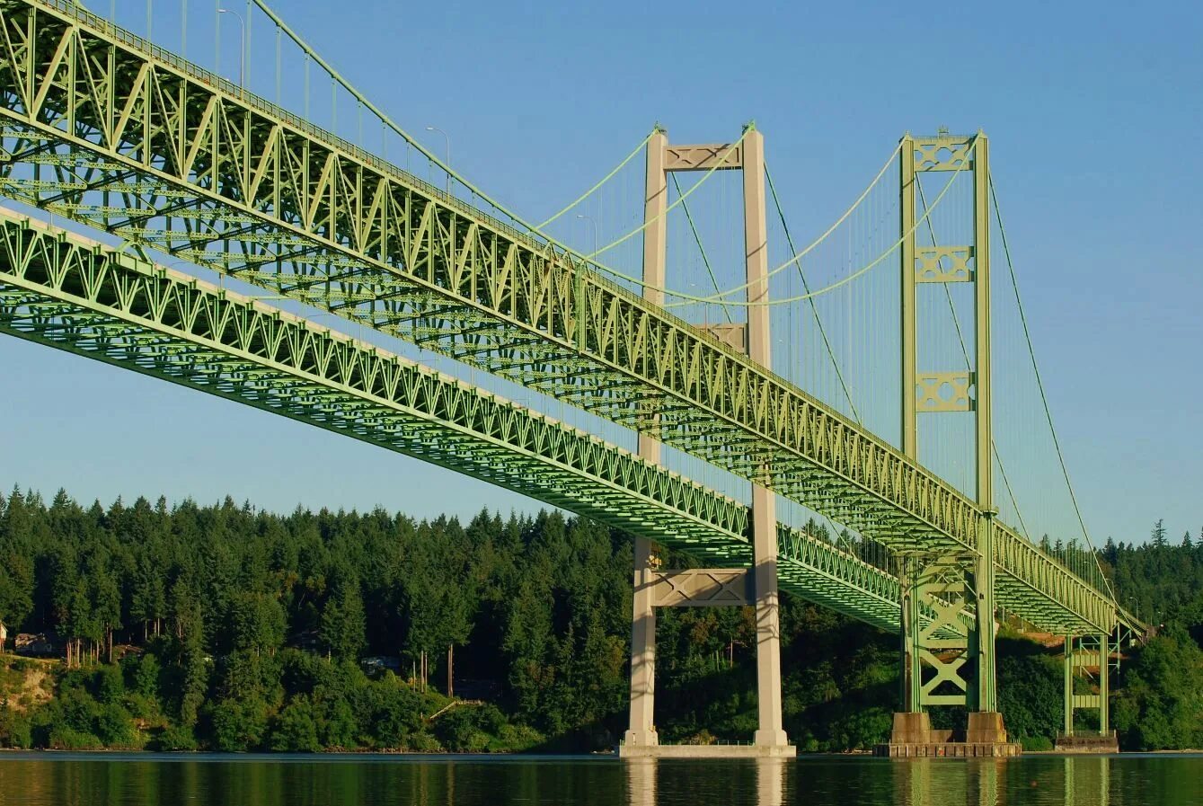 Мост какая система. Штат Вашингтон Такомский мост. Мост Такома-Нэрроуз. Такомский мост 1940. Такомский мост в США.