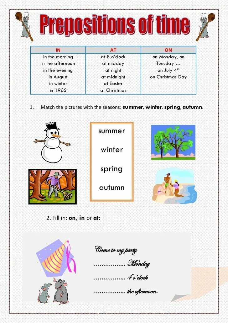 Предлоги времени Worksheets. Предлоги at in on Worksheets. Prepositions of time exercises. Prepositions of time 3 класс. In on at worksheets