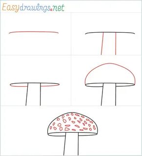 Учим детей рисовать гриб