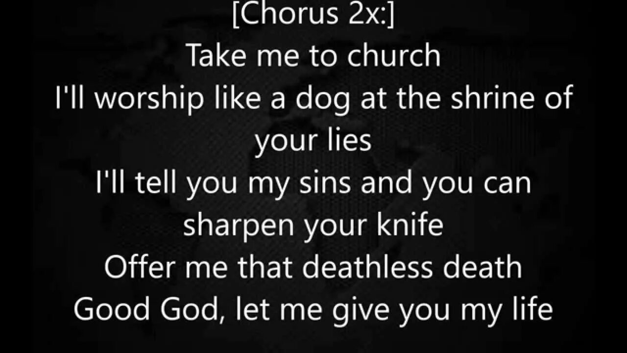 Take me to church lyrics