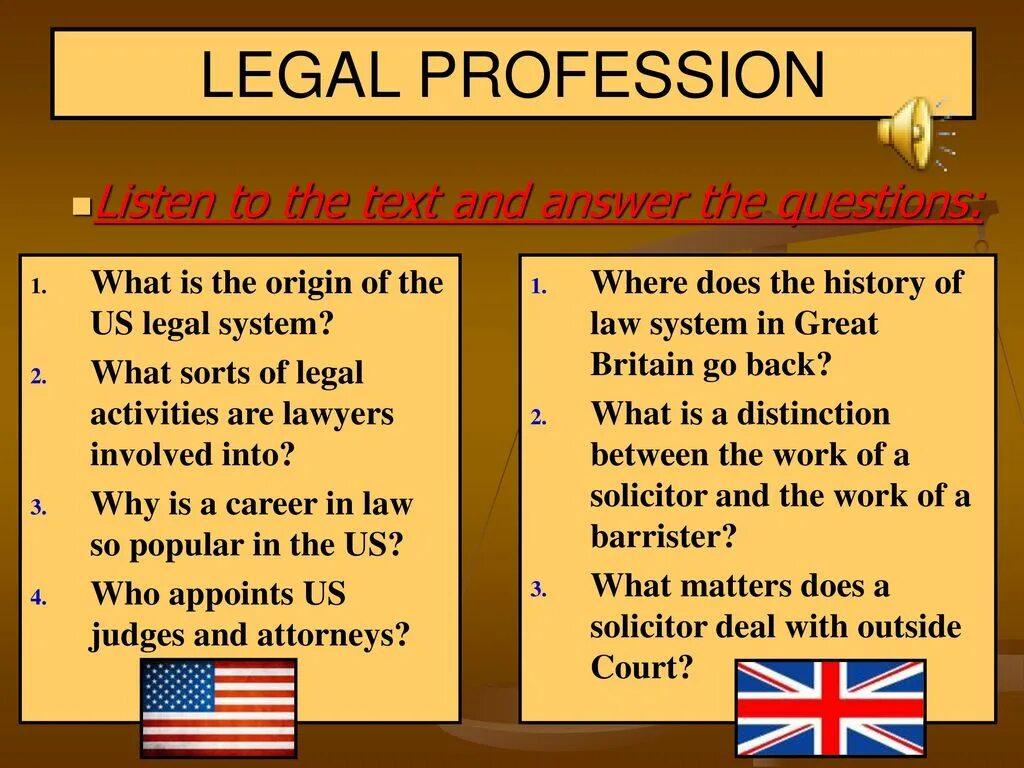 Legal Professions презентация. Legal Professions in USA. Types of legal Professions. Legal System in the uk and USA. Legal law systems