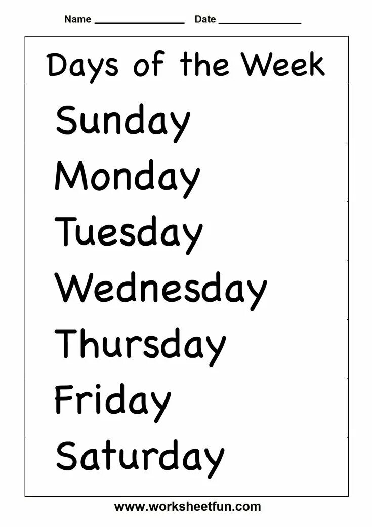 Days of the week months. Days of the week. Week Days name. Days of the week Printable. Days of the week Worksheet.