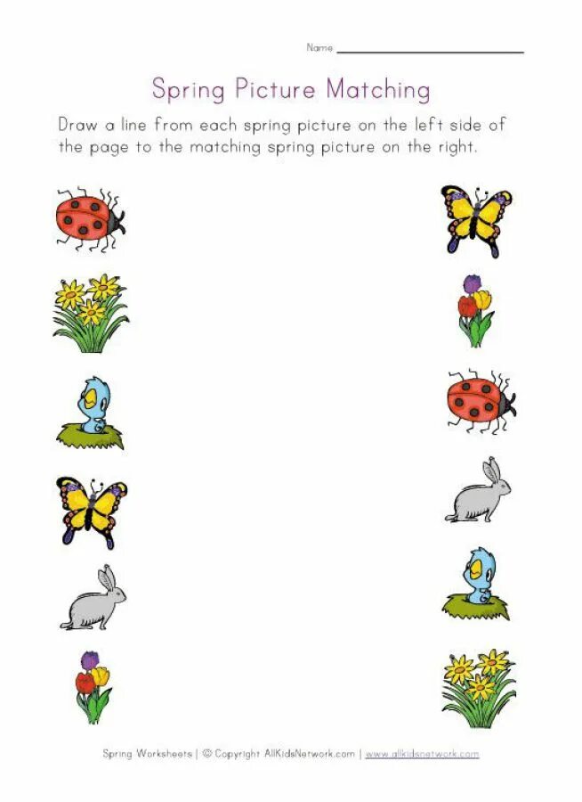 Spring worksheets for kids