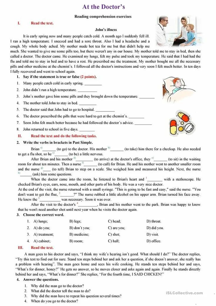 Doctor doctor exercises. Топик at the doctor&#039;s. at the doctor reading comprehension. at the doctor&#039;s reading comprehension exercises. at the doctor`s worksheet.