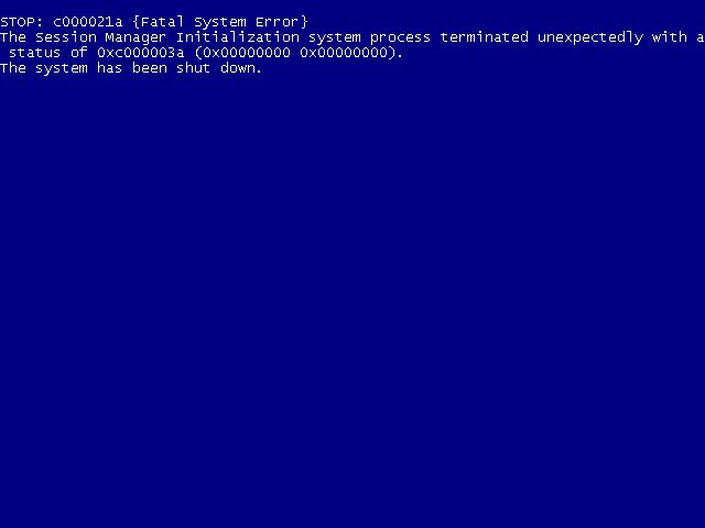 System error s. Stop c000021a. ошибка системы. фатальная ошибка системы. error c2146.
