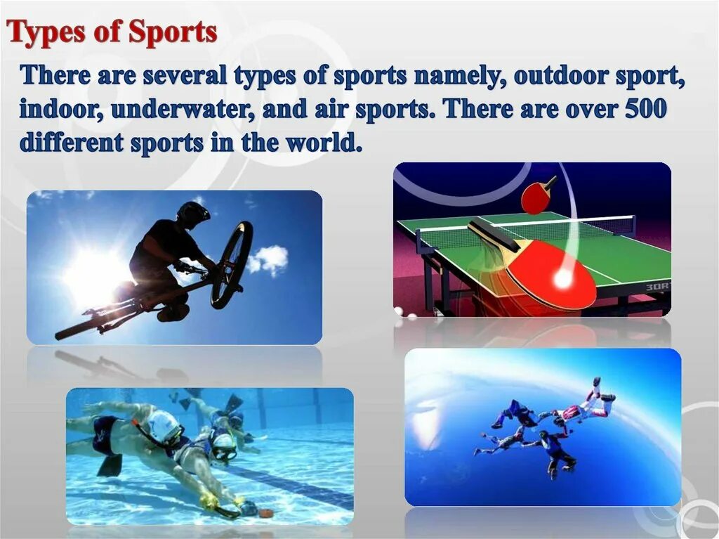 Which of these sports are indoor. Types of Sports презентация. Activio Sport презентация. Sports are или Sports is. Презентация Leisure activities.