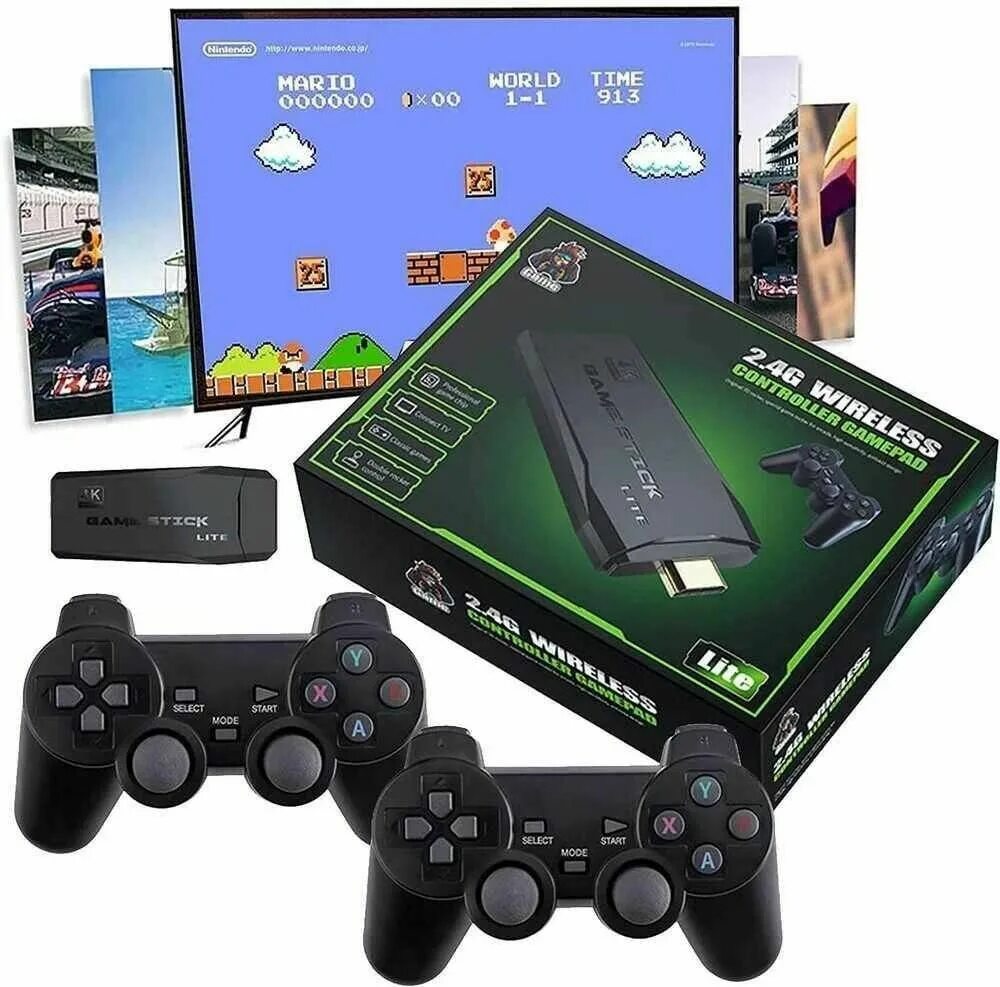 Retro game stick m8. Приставка гейм стик лайт. игровая приставка game stick lite 64gb. портативная приставка с 2 джойстиками. пс2 приставка модель 7000.