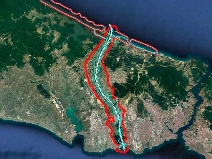 Проект канала Стамбул в обход Босфора. Новый канал в Турции в обход Босфора. Канал в Турции новый проект. Стамбул канал Босфор.