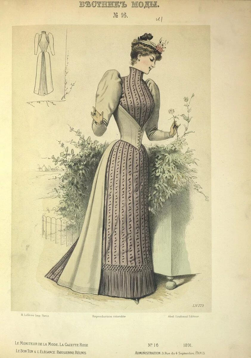Тип 8.2 1891. Модный Вестник 1891. Женская мода 1891. Мода 1891 года. Вестник моды 1890 года.
