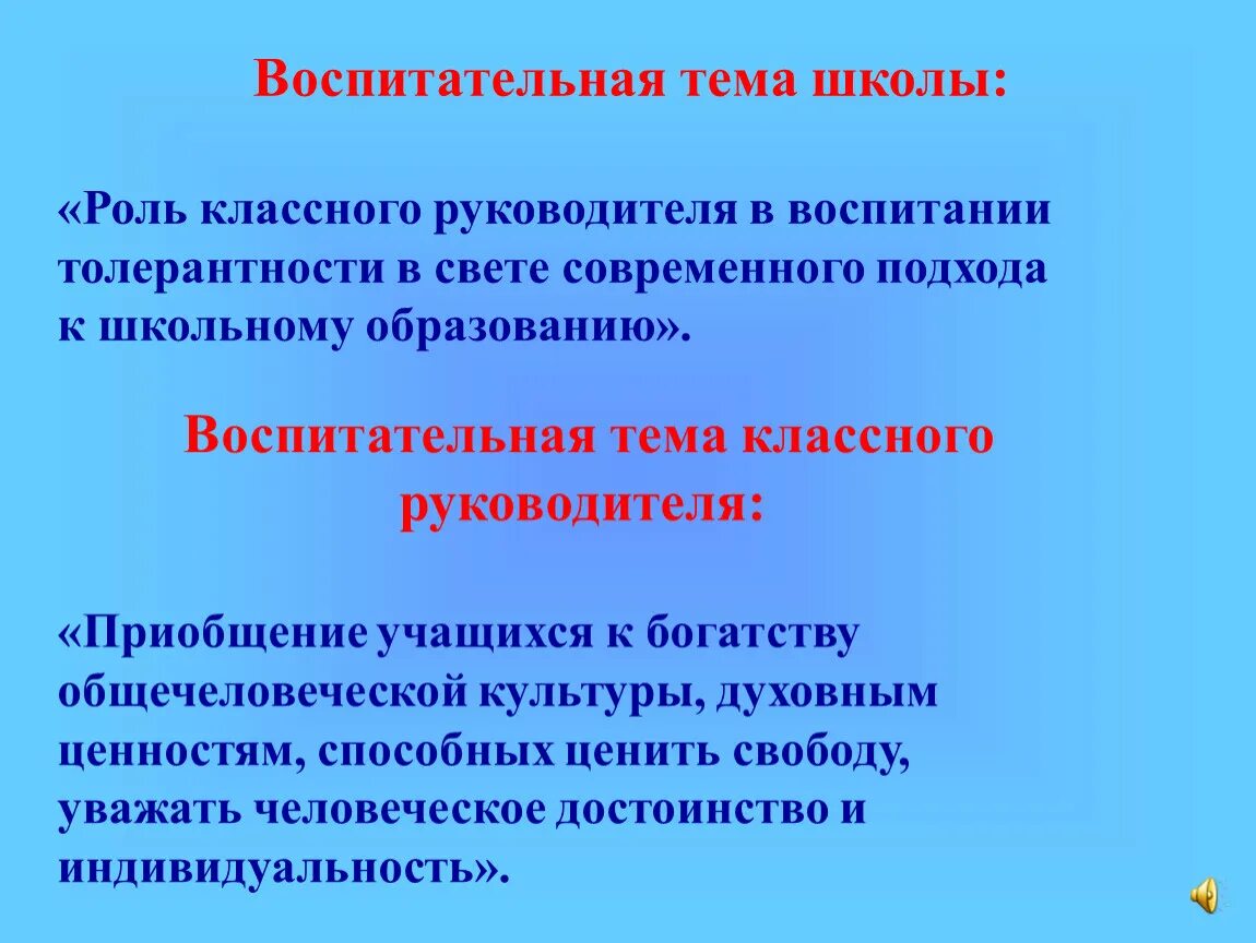 Воспитательная работа классного руководителя 10 класса