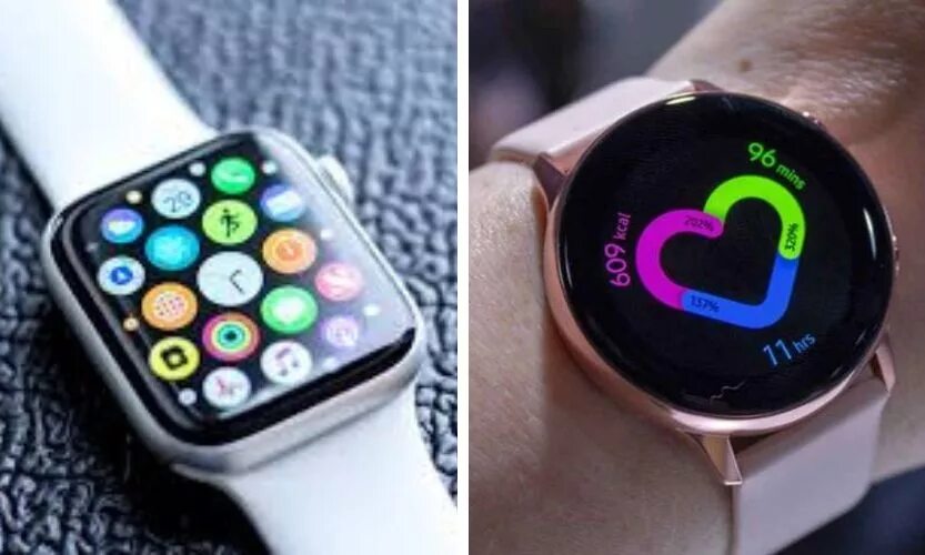 Как подключить galaxy watch к iphone. Эппл вотч самсунг. Samsung watch 4 40mm vs 44mm. Галакси АОТЧ 4 ДНС. Samsung watch Active 2 зарядка подходит ли на эпл вотч.