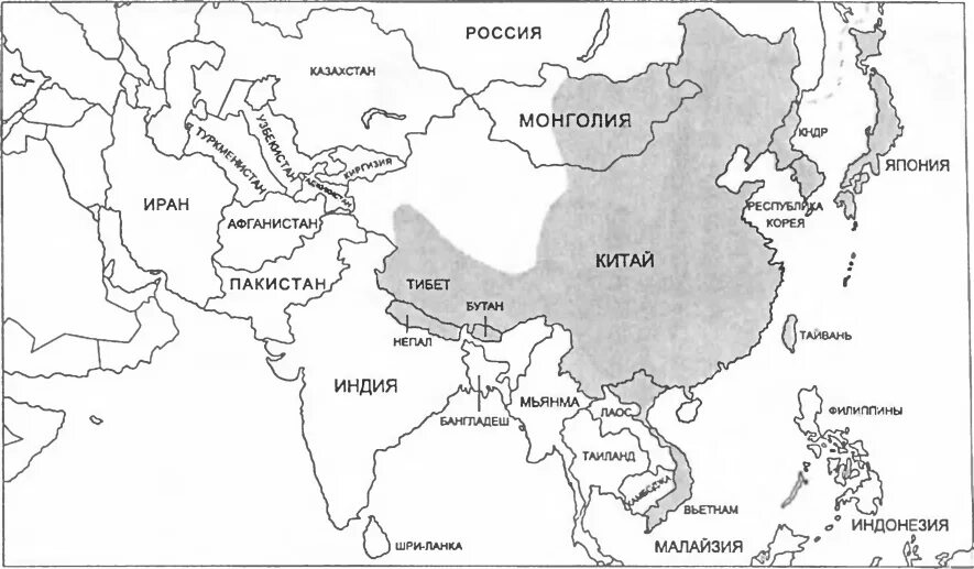 Контурная карта восточной азии. Страны зарубежной Азии контурная карта. Контурные карты политическая карта стран зарубежной Азии. Зарубежная Азия контурная карта страны и столицы. Карта зарубежной Азии со странами и столицами контурная карта.