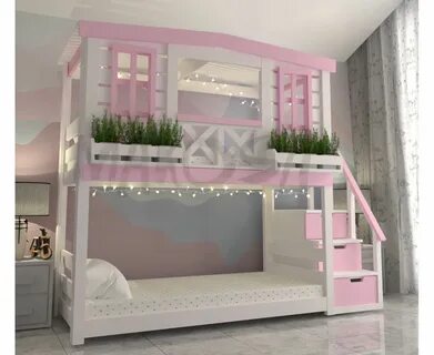 Кровать домик двухъярусная sleep and smile