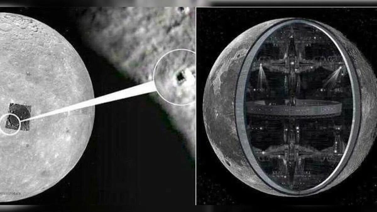 Космический корабль инопланетян на обратной стороне Луны. Базы на обратной стороне Луны. Снимки НЛО на Луне. Снимки объектов на Луне. Что в центре луны