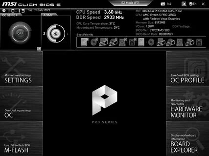 B450 a pro max биос