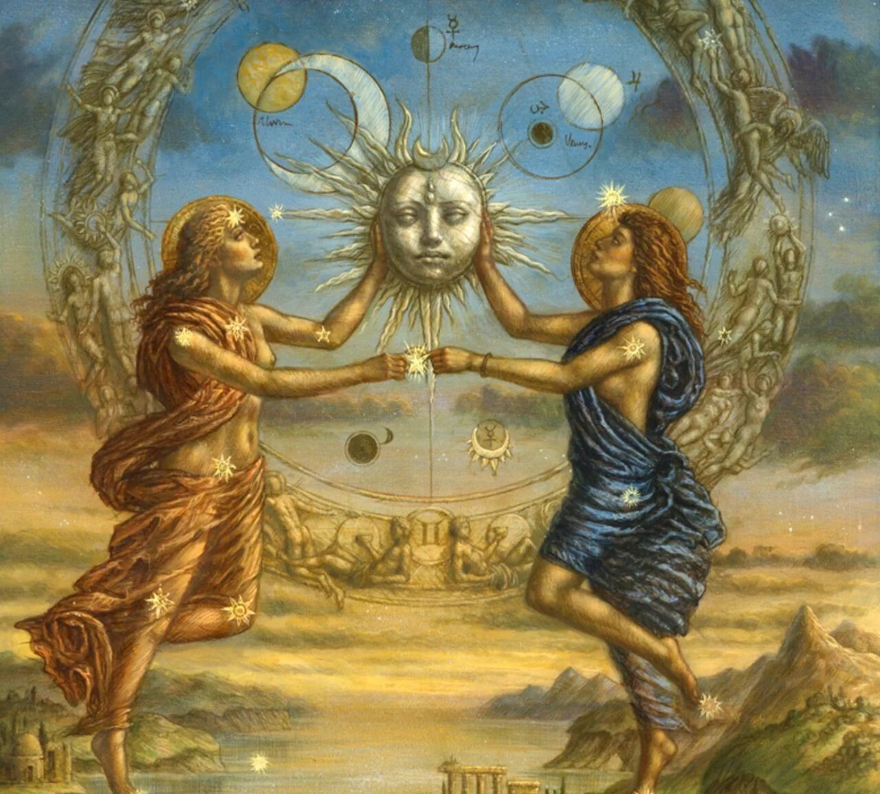 Близнецы мифология. Солнце и Луна. Мистические Близнецы. Мистическое солнце. Новолуние джйотиш
