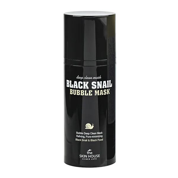 The skin house кислородная маска с улиткой и древесным углем. Black snail bubble mask. The skin house – bubble mask. The skin house black snail bubble mask, 100ml. Collagen snail bubble mask.
