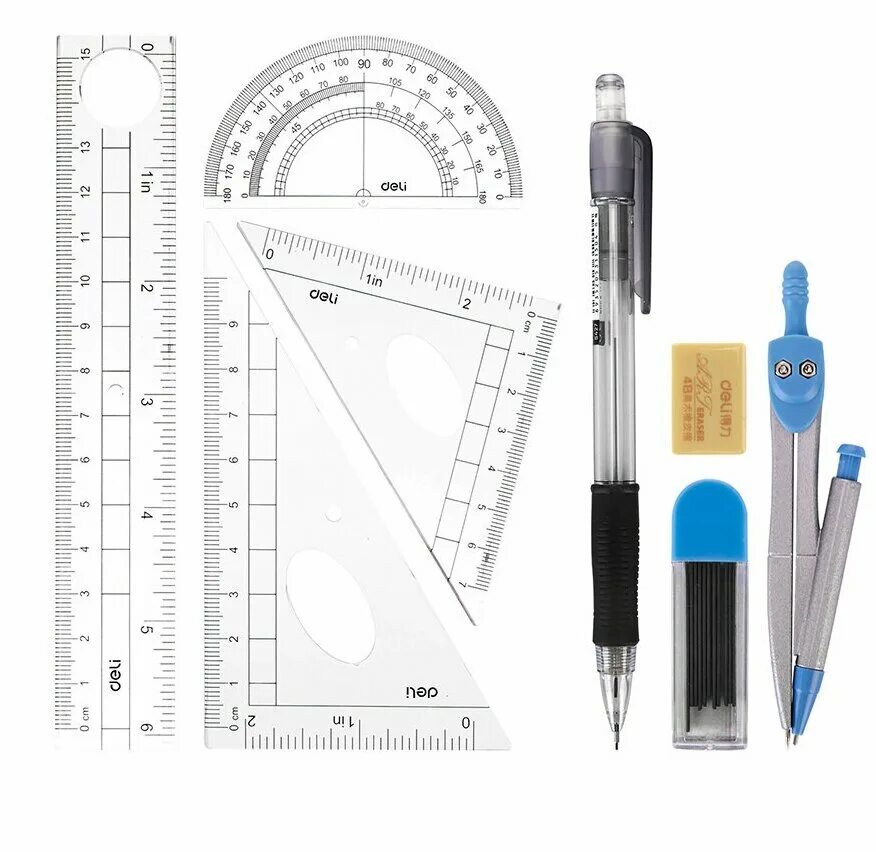 Линейка чертежные инструменты. Готовальня Exam eg30894 Deli. Циркуль + линейка 15 см, транспортир, 2 угольника. Линейка транспортир циркуль угольник. Набор циркуль линейка транспортир треугольник китайская канцелярия.