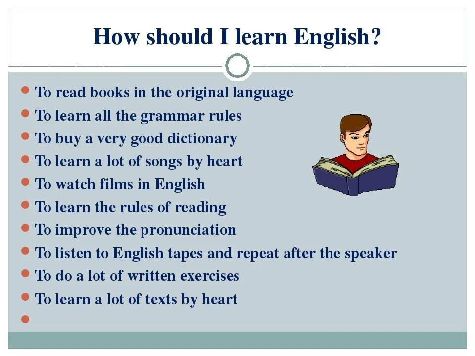 Instead of reading. How learn English. How do i learn English презентация. How to learn English effectively. Should ought to had better.