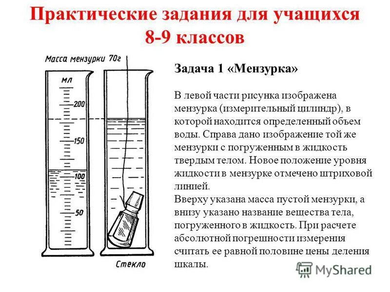 В мензурку налили медный купорос