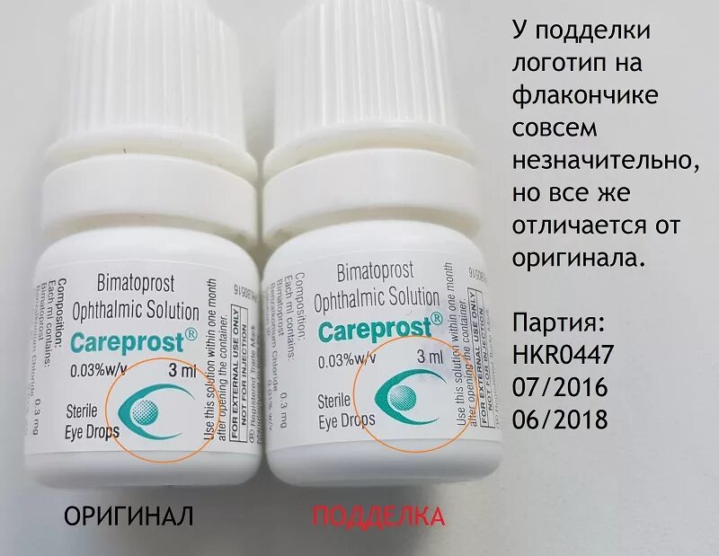 Как отличить подделку лекарств. Карепрост отличить подделку от оригинала. careprost оригинал.
