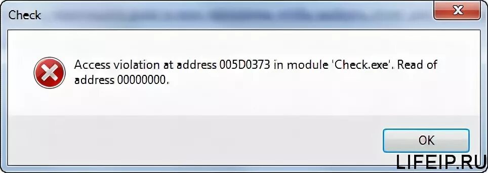Access violation c. Access violation c