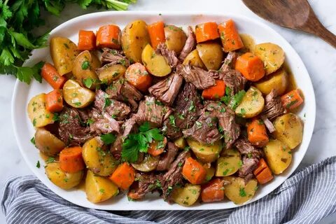 Вкусное мясо с картошкой и овощами