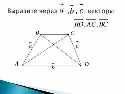 В четырехугольнике выразите вектор