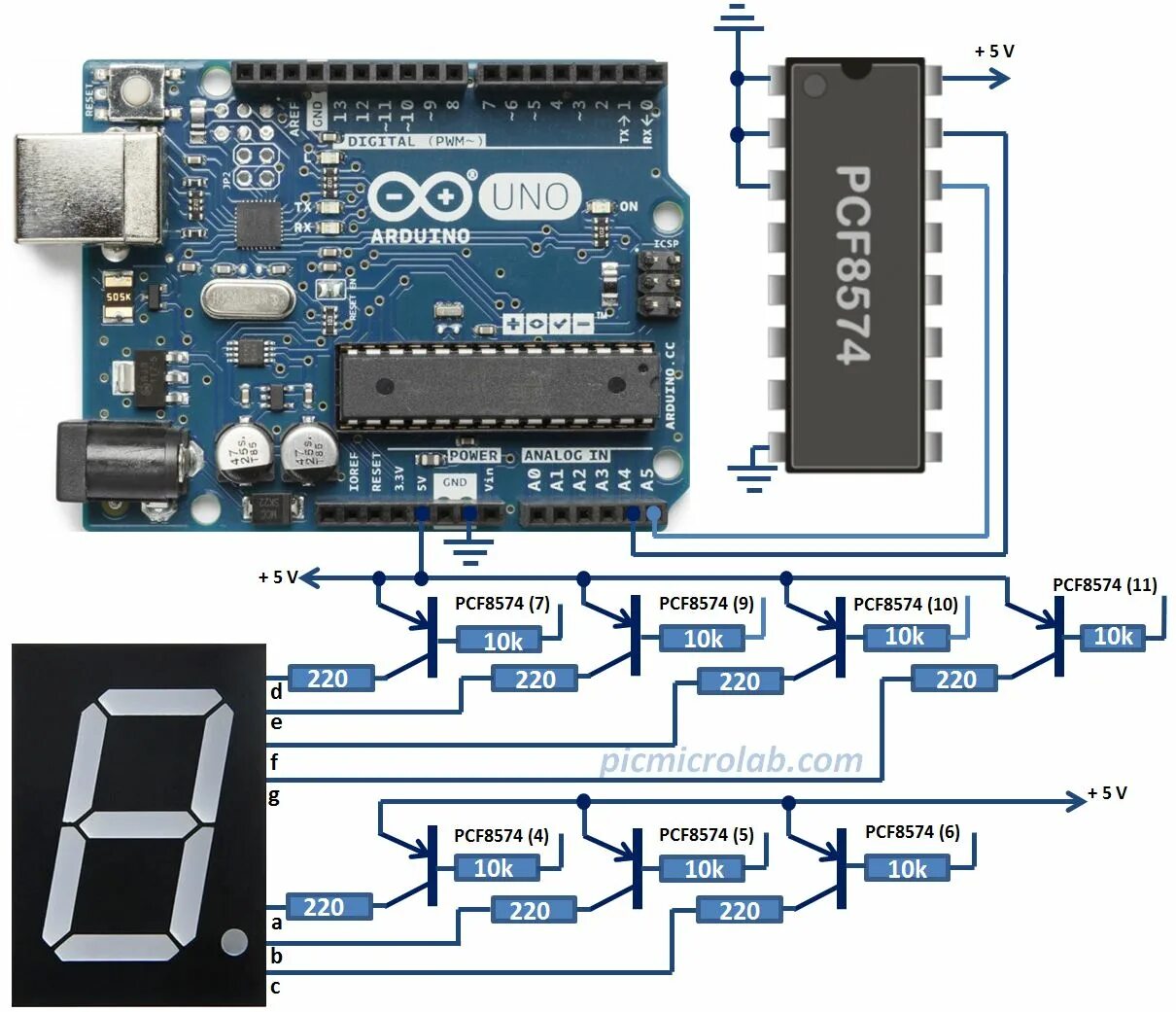 Библиотека для i2c arduino. Arduino i2c pcf8574. 7 Segment display Arduino. Pcf8574 модуль. Pcf8574 управление реле.