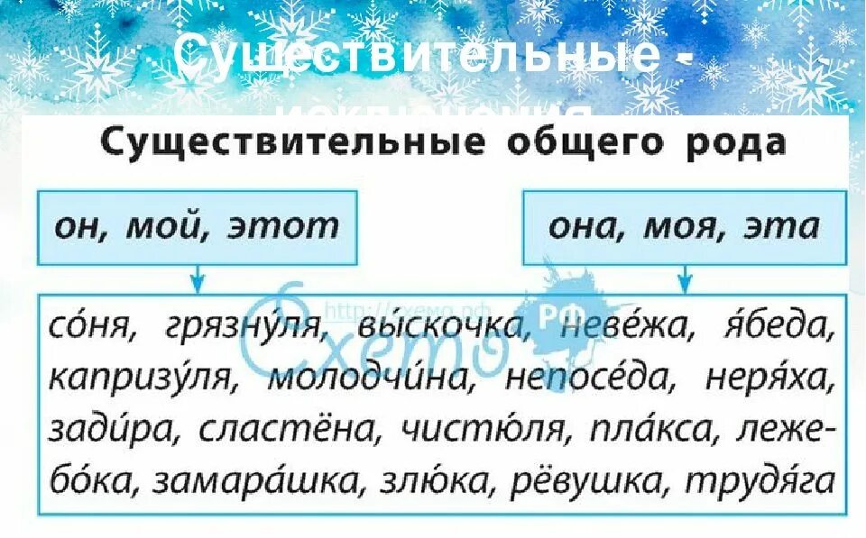 Слова которые относятся к имени существительному