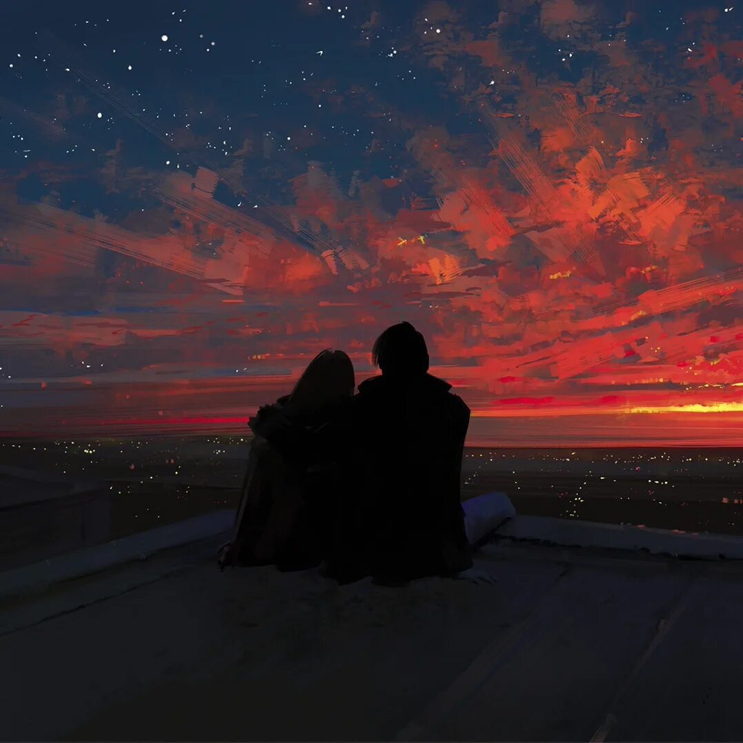 Песня на ночь девушке. Пара на крыше ночью. Влюбленные на крыше. Двое на крыше. Влюбленные на закате.
