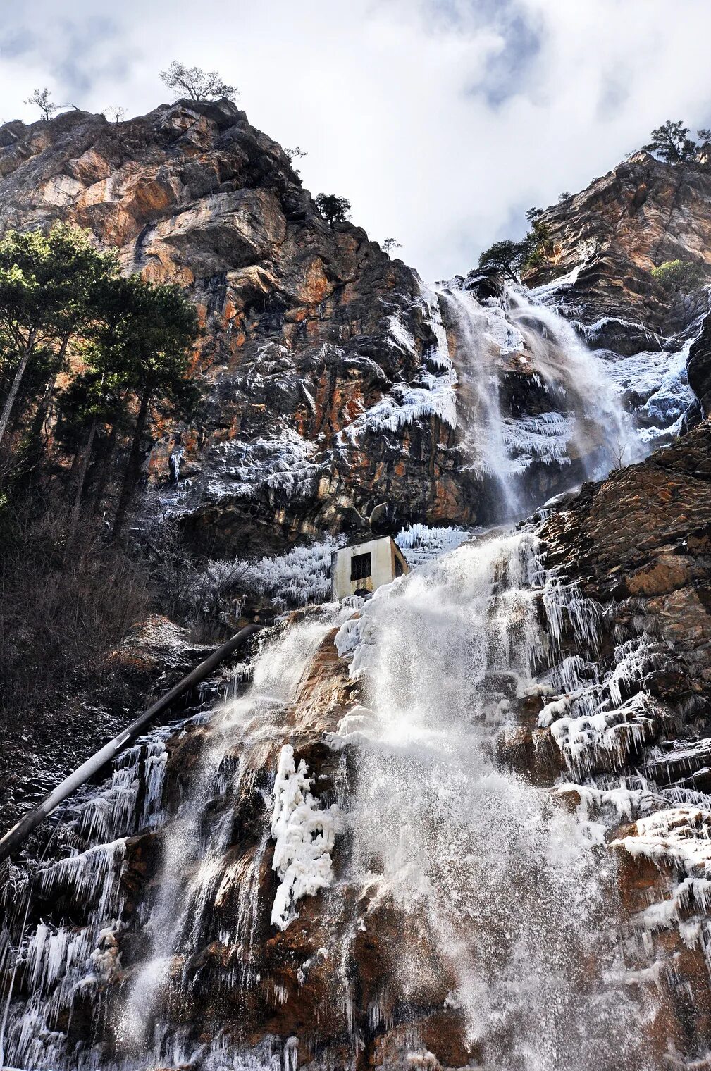 Водопад Учан-Су. Водопад Учан-Су в Ялте. Учан-Су водопад зимой. Учан Су зимой. Какова высота водопада учан су