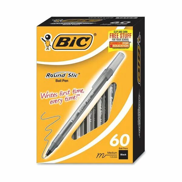 Round Stic Medium ручка BIC 1 мм Ink. BIC Round Stick 1.0mm Black. Ручка BIC Round Stic. BIC Round Stick m. Round stick