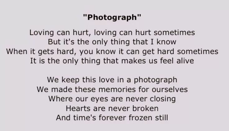 Love hurts текст. Photograph Lyrics. Photograph Эд Ширан. Ed Sheeran photograph Lyrics. Ed Sheeran photograph текст песни.