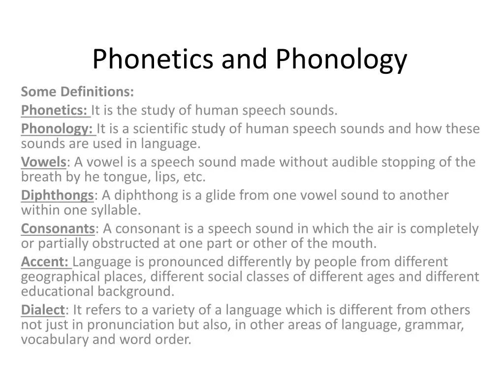 Language pronunciation