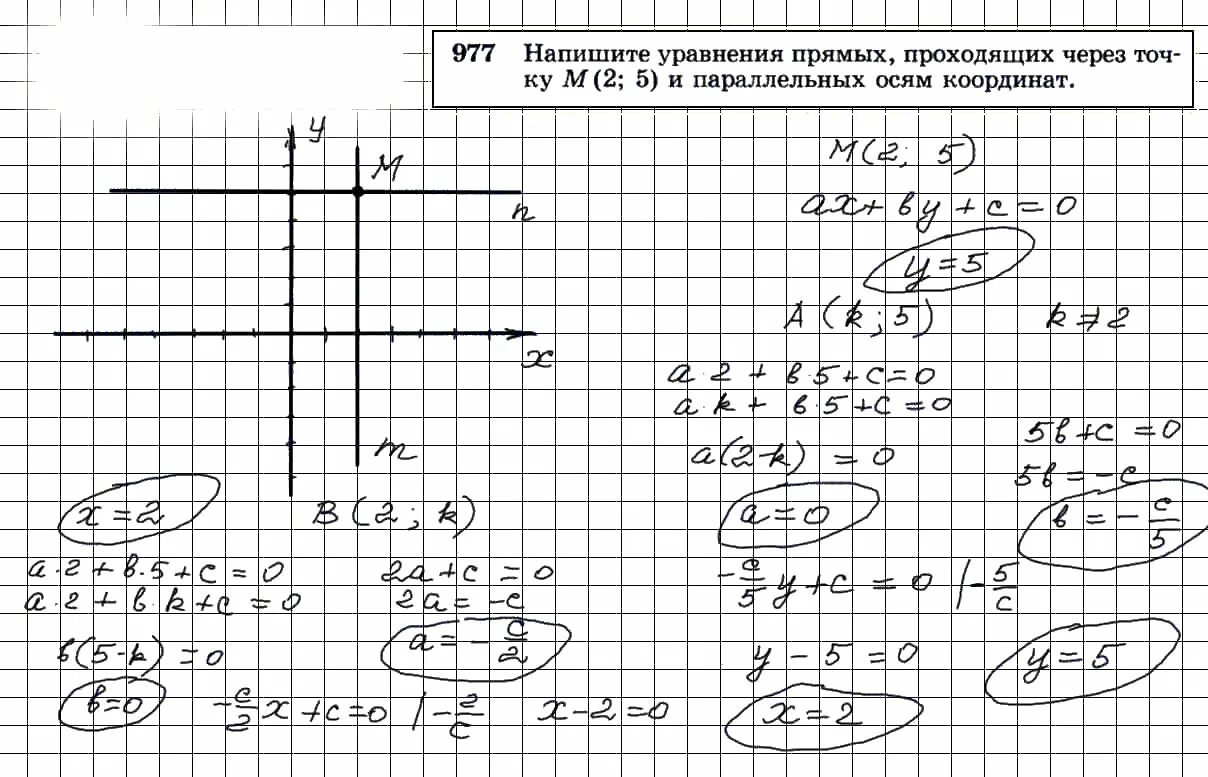 Геометрия 7 9 класс атанасян номер 277. Уравнение прямых параллельных осям координат. Уравнение осей координат прямых параллельных осям координат.