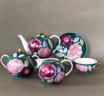Сервиз пионы дулево