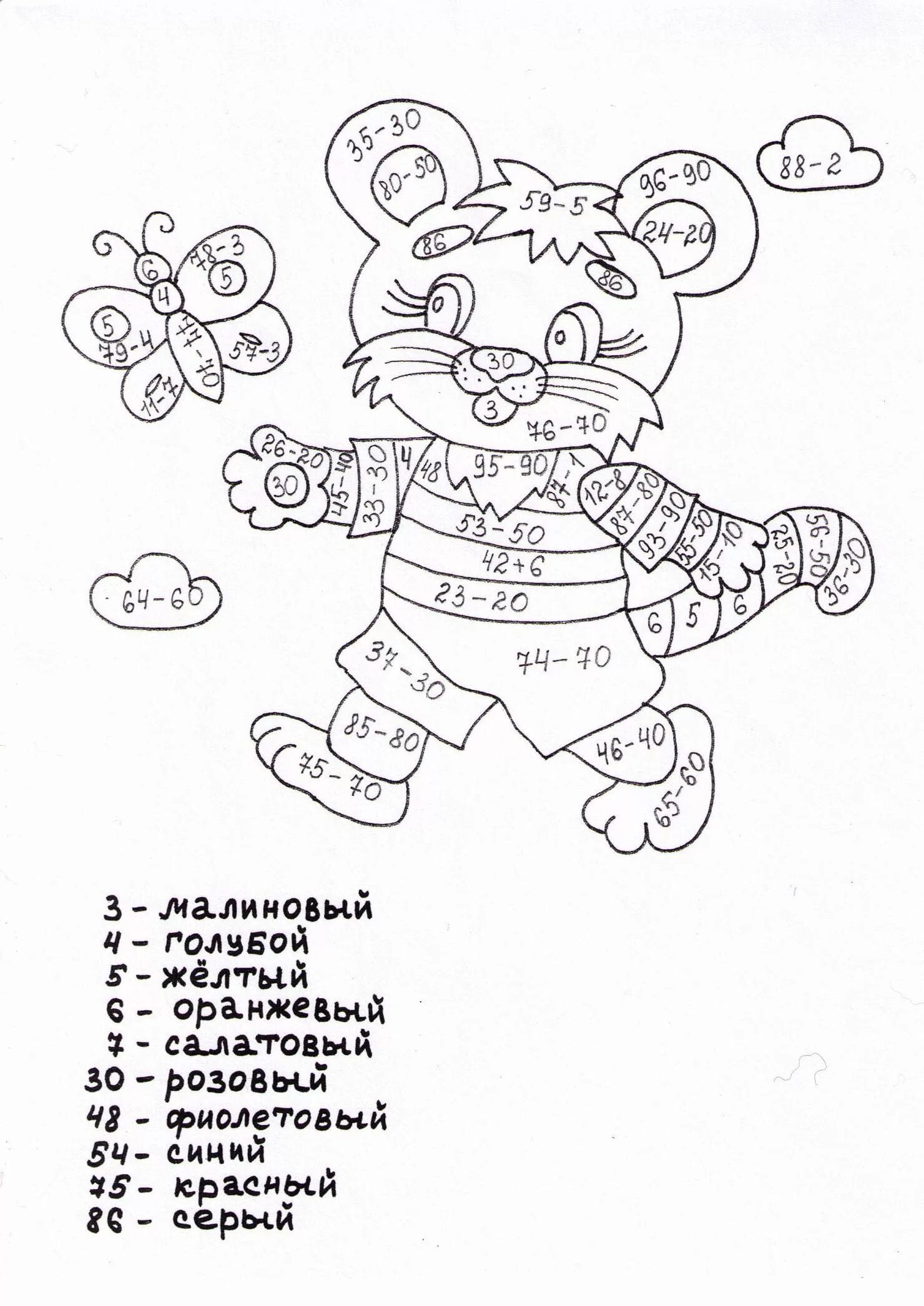 Математическая раскраска. Раскраски по математике 2 класс. Математические раскраски 2 класс. Раскраска сложение и вычитание. Математическая раскраска до 100