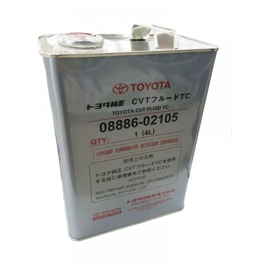 Toyota CVT Fluid TC 4л 08886-02105. Масло CVT Toyota TC 08886-02105 Fluid. Toyota CVT Fluid TC (4л). Toyota 08886-02105.