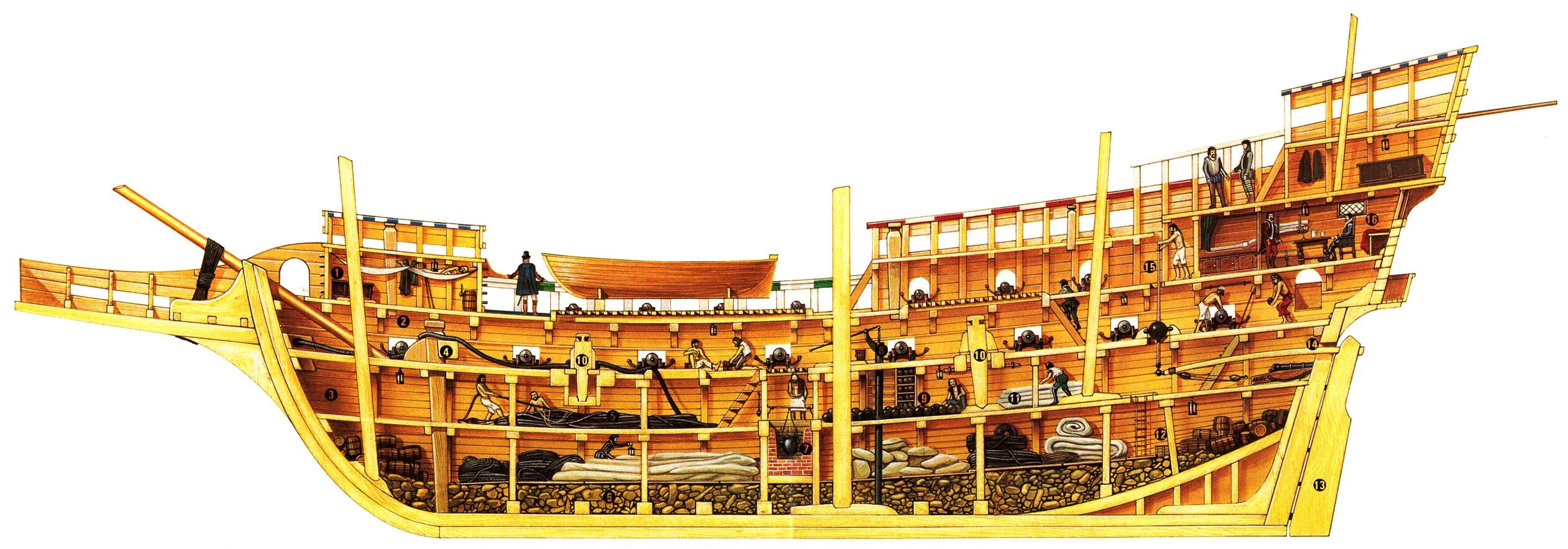 плоский срез кормы