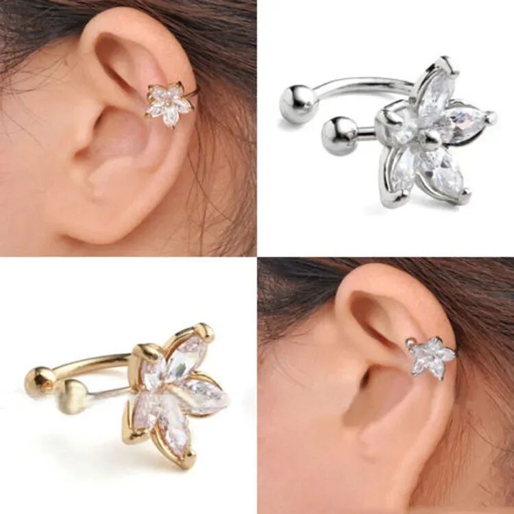 Клипсы для ушей без прокола. Серьги haidy ear. клипсы для ушей. серьги - клипсы. клипсы для ушей женские.