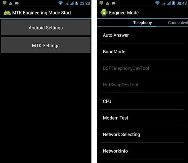 Статус мтк. Меню настроек андроид. MTK Engineering Mode. Инженерное меню МТК. Инженерное меню MTK приложение.