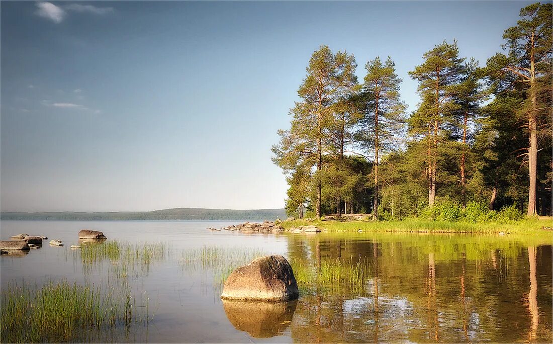 Озера европейского севера. Самое крупное озеро Европы Онежское. Река нёлукса Карелия.