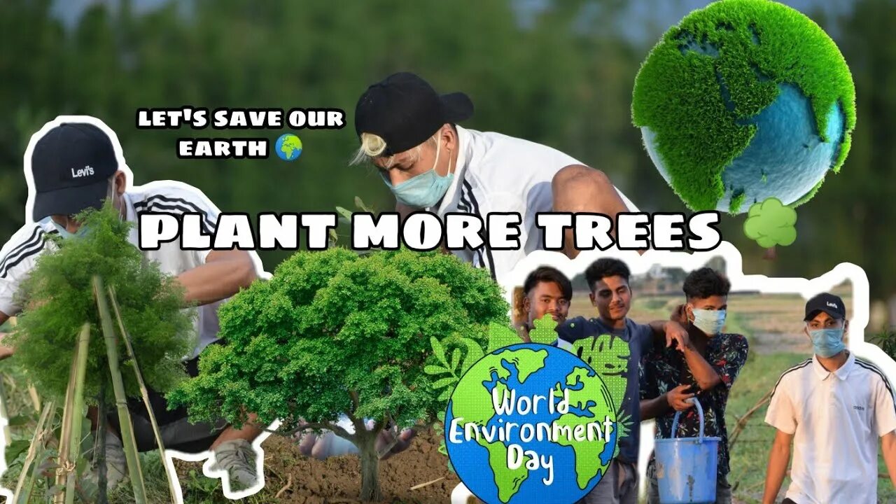 Lets plant. Let's save our nature. Plant more Trees. Save our nature. Let's Plant a Tree.