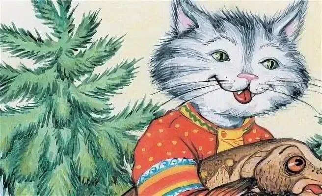 Щука и кот текст. Рисунок к басне щука и кот.