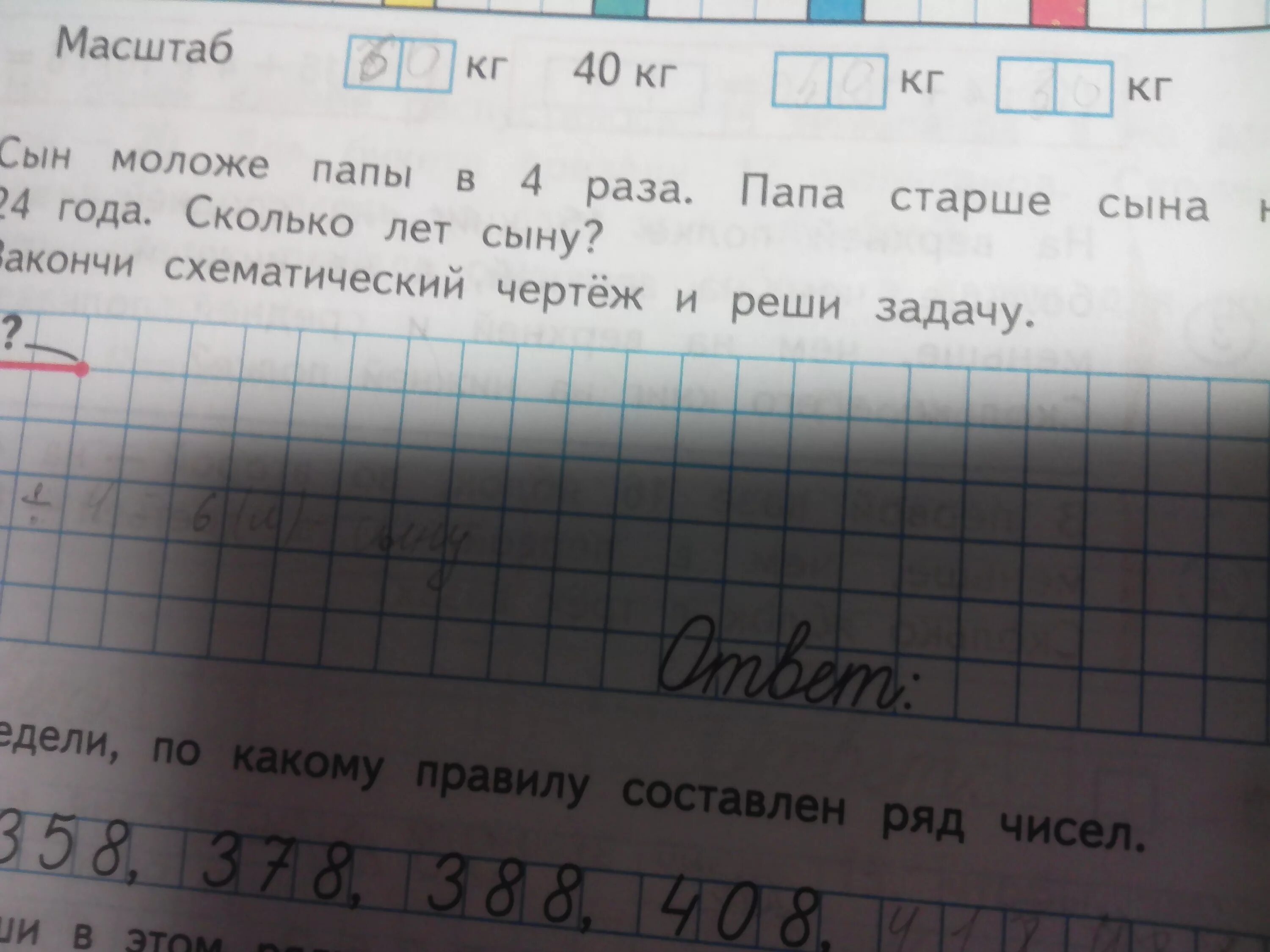 Во сколько раз папа старше сына. Сын моложе папы в 4 раза папа. Задача папа в 4 раза старше сына. Сын моложе папы в 4 раза папа старше сына на 24 года сколько лет сыну. Сын моложе папы в 4 раза папа старше на 24.