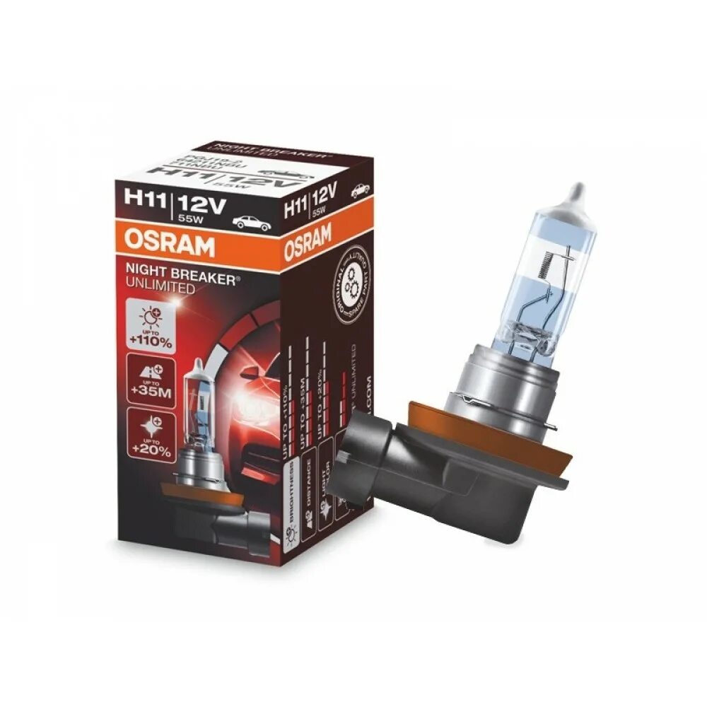 Лампы osram 110. Osram h11 12v 55w night breaker unlimited. 64211 osram. osram 64211nl-hcb. osram night breaker h11.