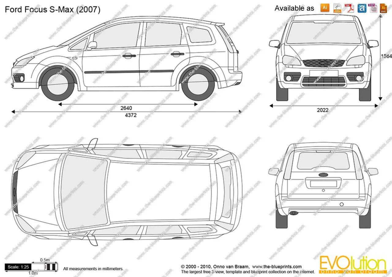 Форд фокус схема салона Ford focus чертеж